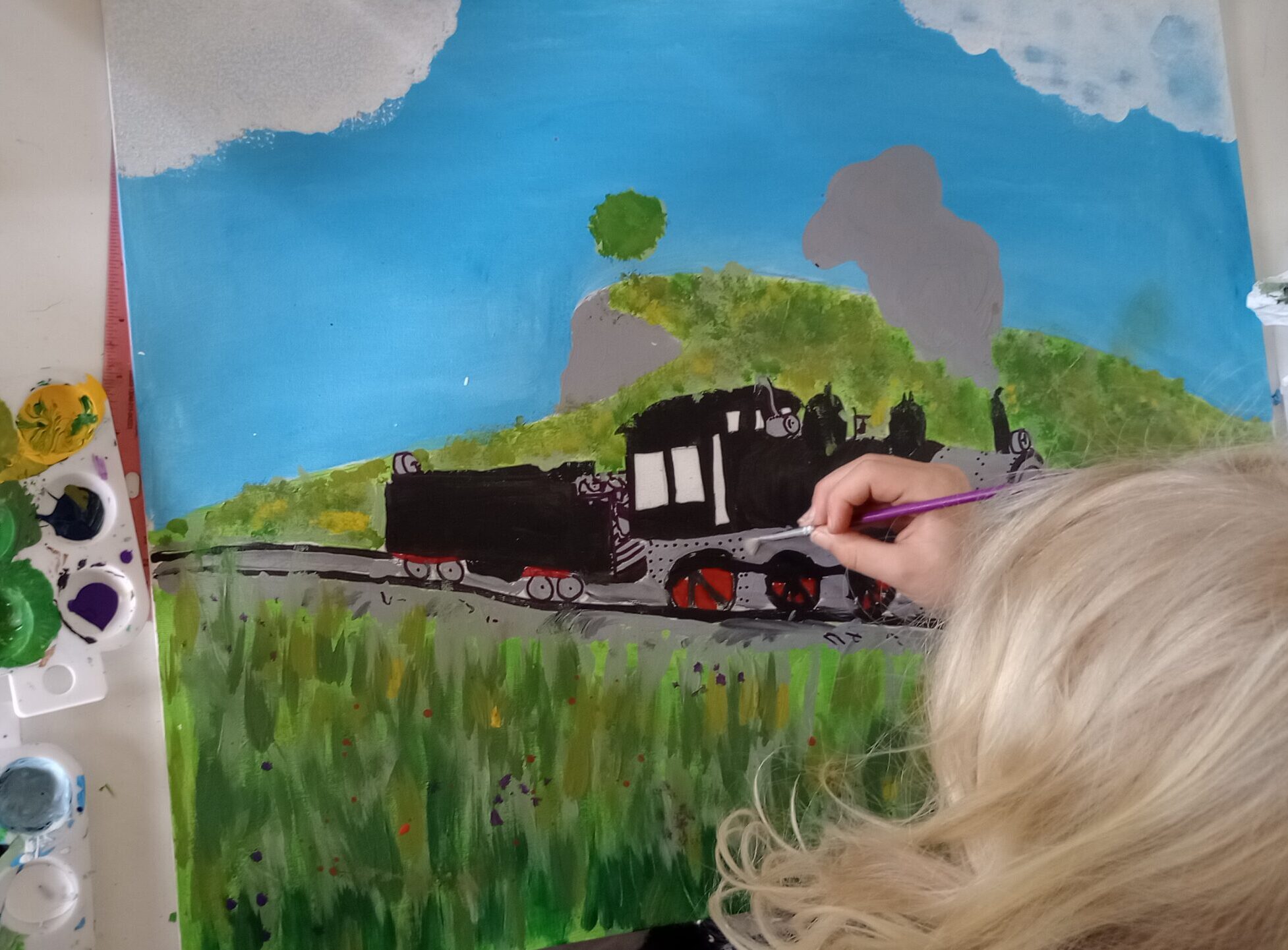 Steam Engine Art Work Free Spirit Winter Haven